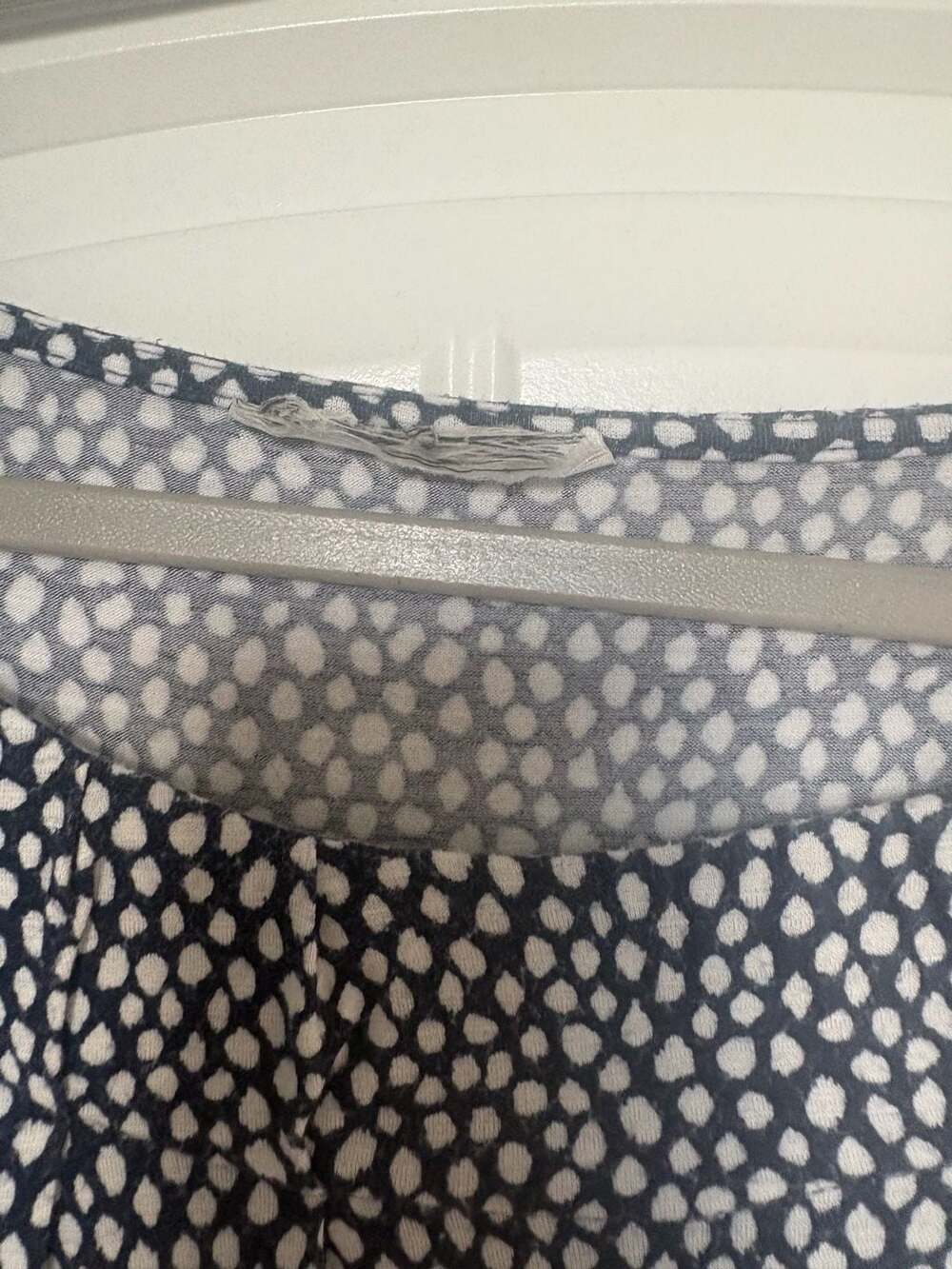 Blue & White Micro-Dot Long Sleeve Top - Picture 3 of 5